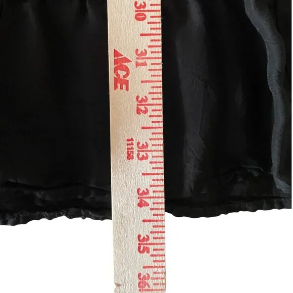 Vintage Y2K Black Mixed-Media Tiered Maxi Skirt – Size S - Picture 4 of 6